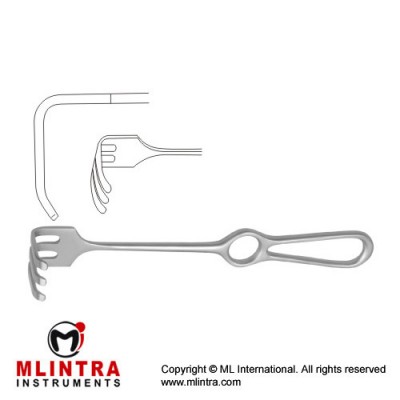 Ollier Retractor 4 Blunt Prongs Stainless Steel, 23 cm - 9" Blade Size 36 x 60 mm Ollier Retractor 4 Blunt Prongs Stainless Steel, 23 cm - 9" Blade Size 36 x 60 mm